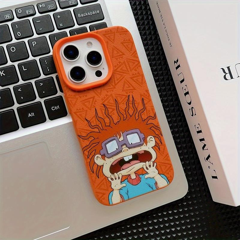 1PC Cartoon Cute R-Rugrats Fun Phone Case, Full-Cover Shockproof Protective Case, Compatible with Iphone 17/16/15/14/13/12/11/X/XS/XSMAX, a Gift for Friends, Family, and Yourself.