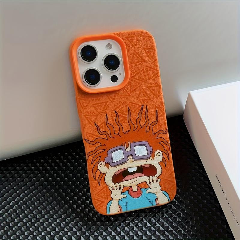 1PC Cartoon Cute R-Rugrats Fun Phone Case, Full-Cover Shockproof Protective Case, Compatible with Iphone 17/16/15/14/13/12/11/X/XS/XSMAX, a Gift for Friends, Family, and Yourself.