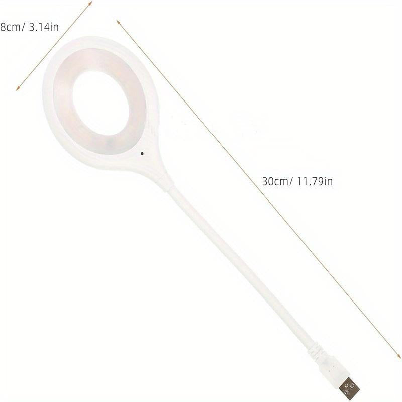 1Pcs Voice Control USB Reading Flexible Gooseneck Led Light for Bedside Reading Soft Night Light Smart Voice Activation for Bedroom Office and Study Use