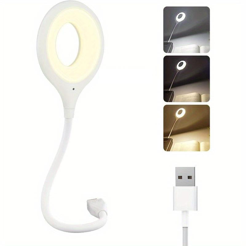 1Pcs Voice Control USB Reading Flexible Gooseneck Led Light for Bedside Reading Soft Night Light Smart Voice Activation for Bedroom Office and Study Use