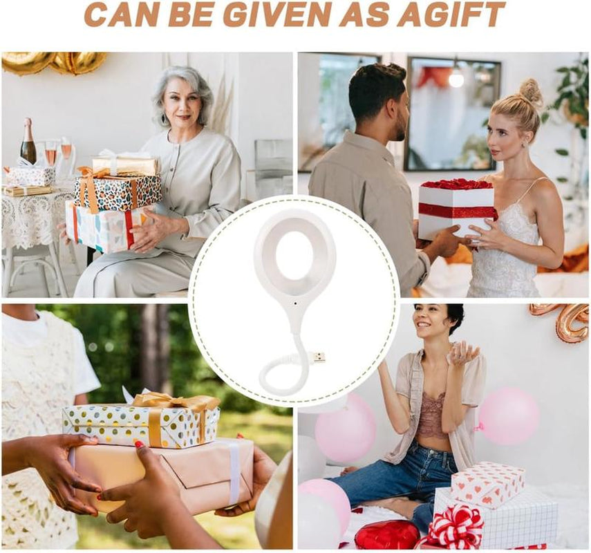 1Pcs Voice Control USB Reading Flexible Gooseneck Led Light for Bedside Reading Soft Night Light Smart Voice Activation for Bedroom Office and Study Use