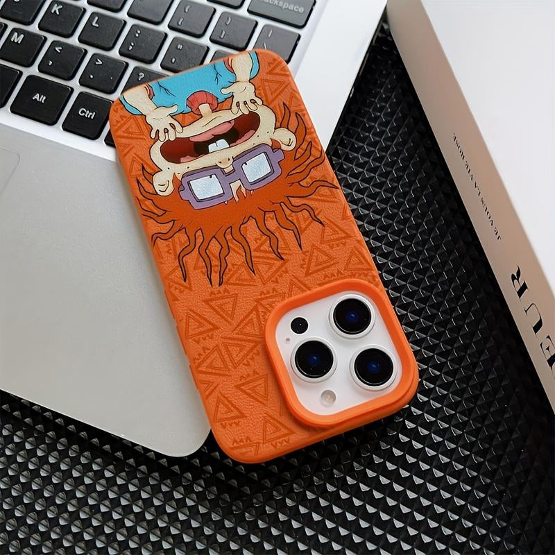 1PC Cartoon Cute R-Rugrats Fun Phone Case, Full-Cover Shockproof Protective Case, Compatible with Iphone 17/16/15/14/13/12/11/X/XS/XSMAX, a Gift for Friends, Family, and Yourself.